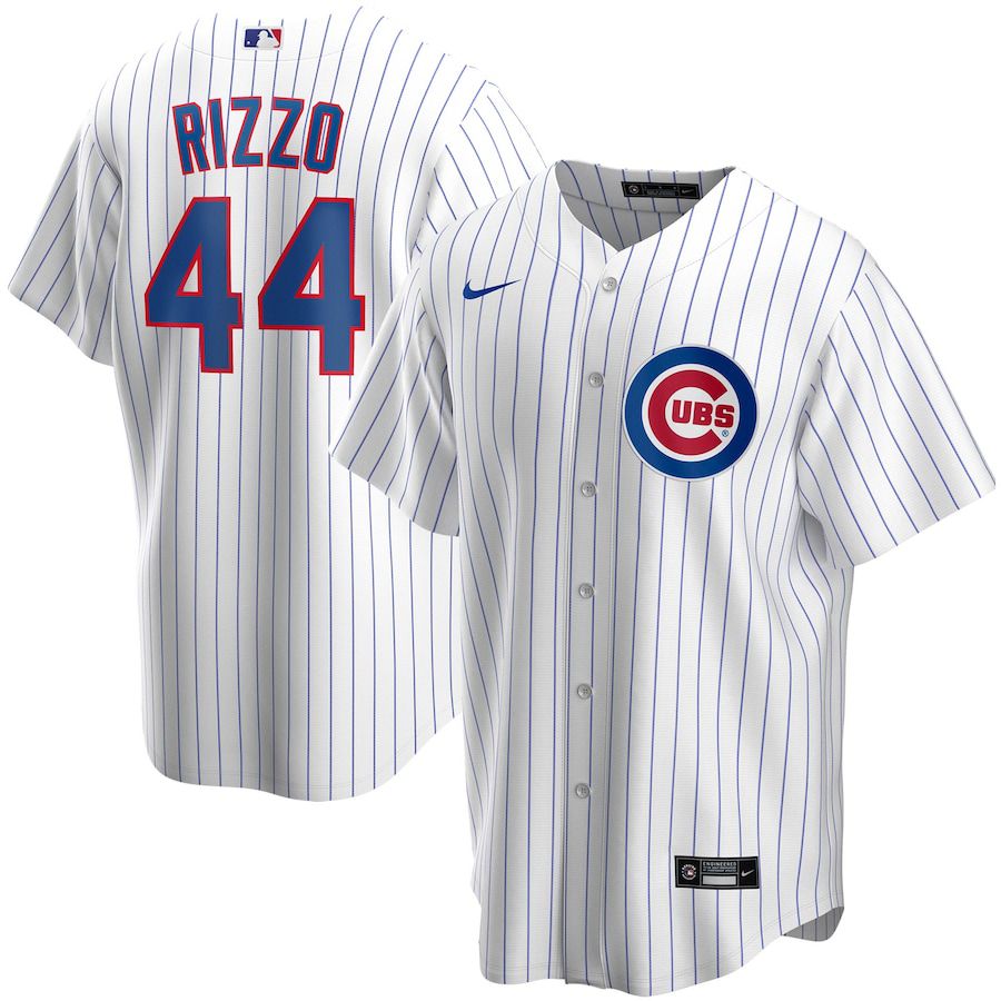 Youth Chicago Cubs #44 Anthony Rizzo Nike White Home Replica Player MLB Jerseys